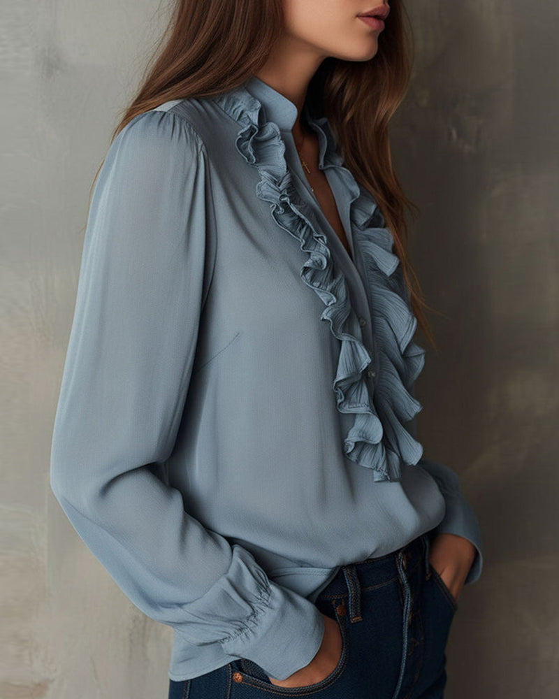 Chic Ruffled Blouse with Elegant Style