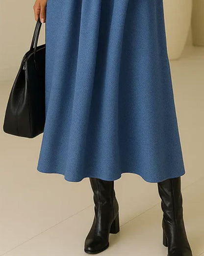 Color Block Round Neck Dress