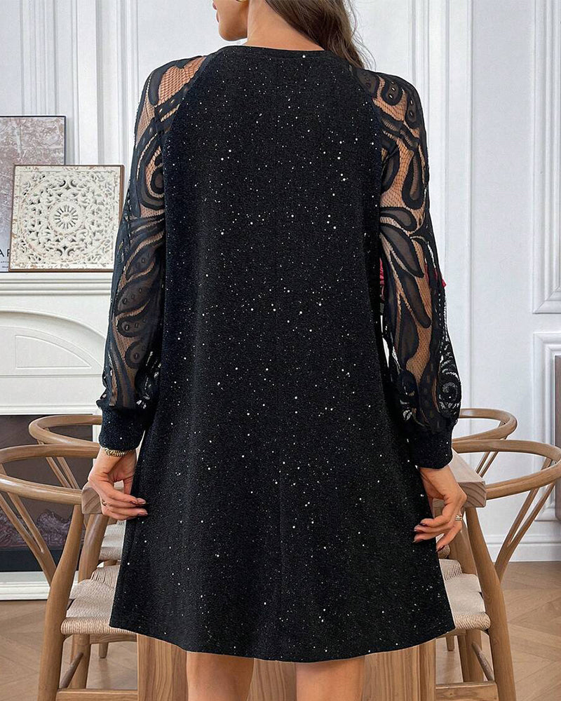 Chic Mesh Patchwork Dress