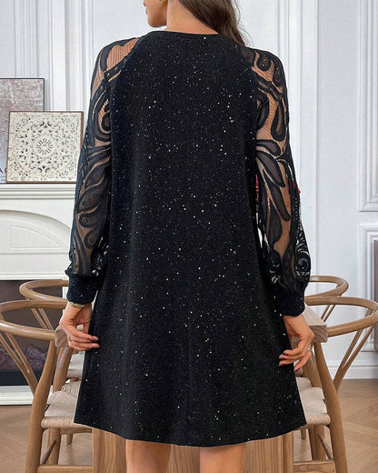 Chic Mesh Patchwork Dress