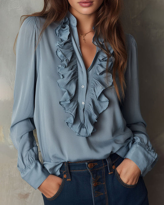 Chic Ruffled Blouse with Elegant Style