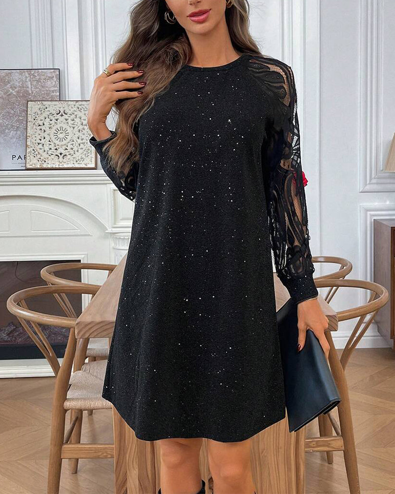 Chic Mesh Patchwork Dress