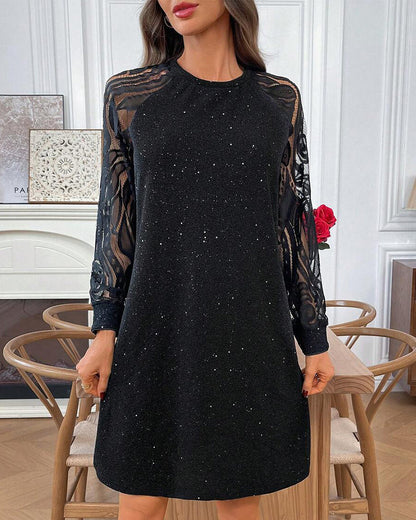 Chic Mesh Patchwork Dress